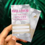 Referral Card | Silver & Gold Eyelash Extensions<br><div class="desc">Modern Silver & Gold Eyelash Extensions Referral Card.</div>
