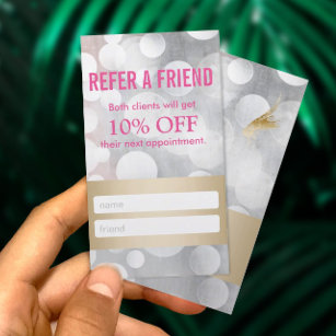 Referral Card   Silver & Gold Eyelash Extensions