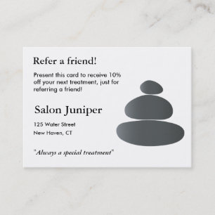 Referral Card with Balancing Stones