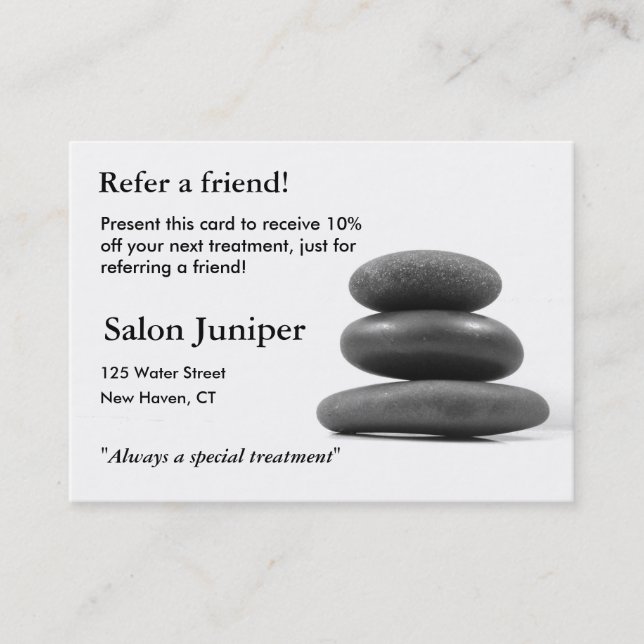 Referral Card with Balancing Stones (Front)
