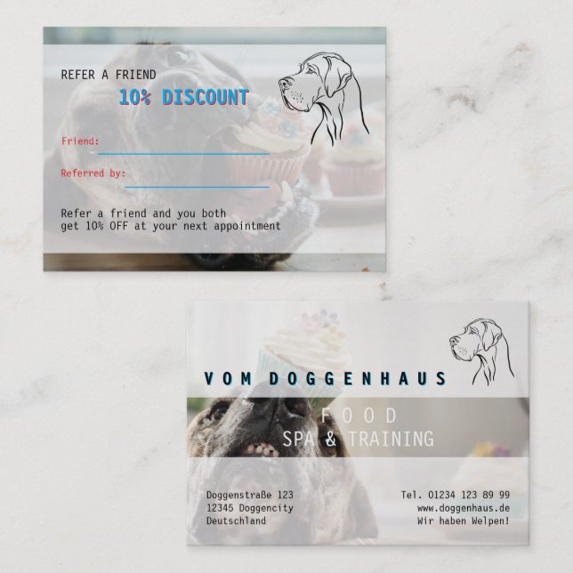 referral cards great danes (Front/Back)