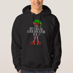 Referral Coordinator Elf Matching Pajama Christmas Hoodie