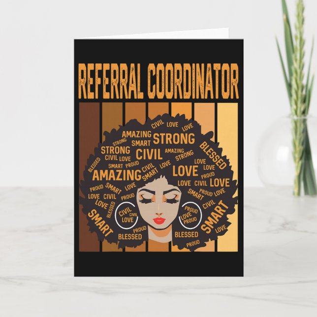 Referral Coordinator Powerful Black History Month  Card (Front)
