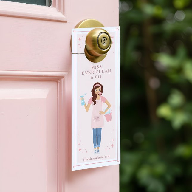 Referral Maid & House Cleaning Woman Door Hanger (Referral Maid & House Cleaning Woman Door Hanger)