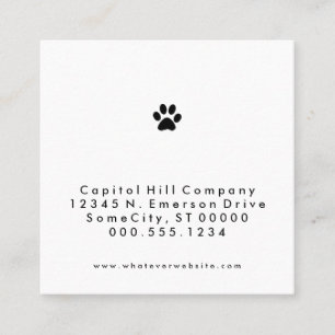 referral pet paw square card