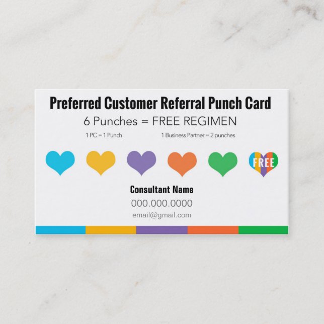 Referral Punch Card - LOVE YOUR SKIN (Front)