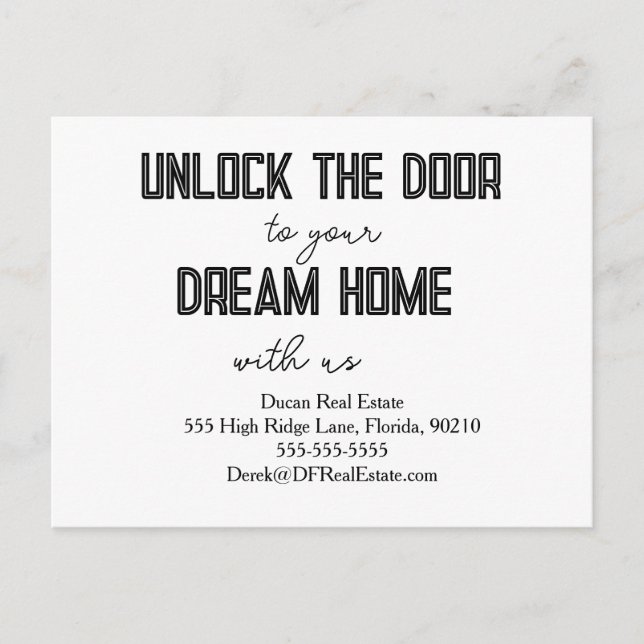  referral real estate marketing sell po postcard (Front)