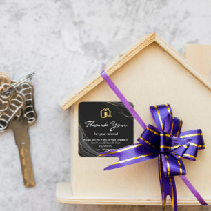 Referral Real Estate Thank You business Square Squ Square Sticker