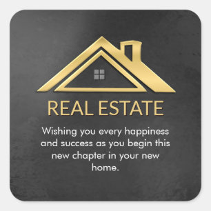 Referral Real Estate Thank You business Square Squ Sticker