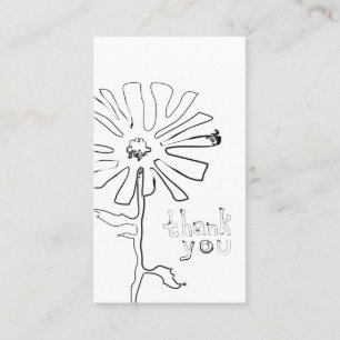 referral thank you squiggle flower card