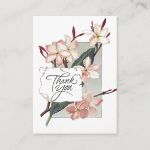 Referral Thank You Vintage Pink Plumeria Card