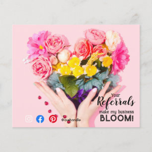 referrals make me bloom mailer real estate promo f flyer