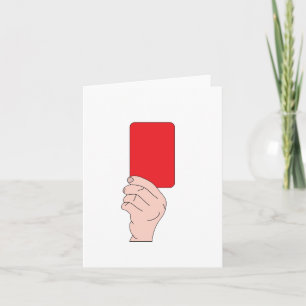 Refers Showing A Red Card Note Cards