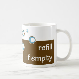 refill if empty coffee mug