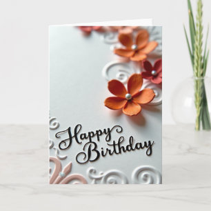 Refined Birthday Floral Card
