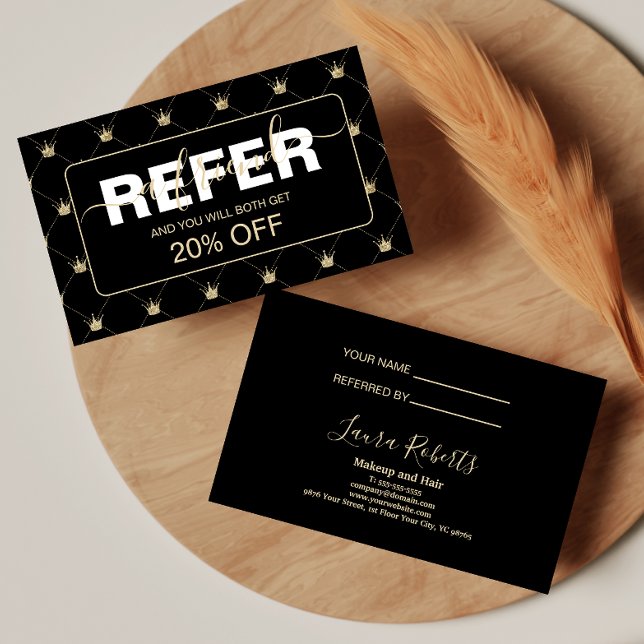 Refined Black Gold Crown Referral Card (Creator Uploaded)