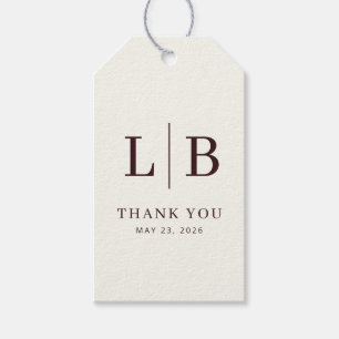 Refined Brown Calligraphy Gift Tags
