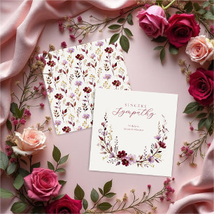 Refined Burgundy Wildflowers & Branches Sympathy