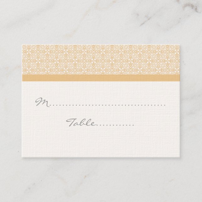 Refined Chic Wedding Placecard (Front)