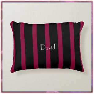 Refined Classic Masculine Striped Decorative Cushion
