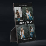 Refined Collage EDITABLE COLOR Graduation Plaque<br><div class="desc">Great keepsake to remember this special milestone in life. Background colour can be customised online! Matching items can be found on our website: www.berryberrysweet.com or upon request.</div>