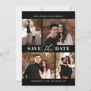 Refined Collage Editable Colour Save The Date Card