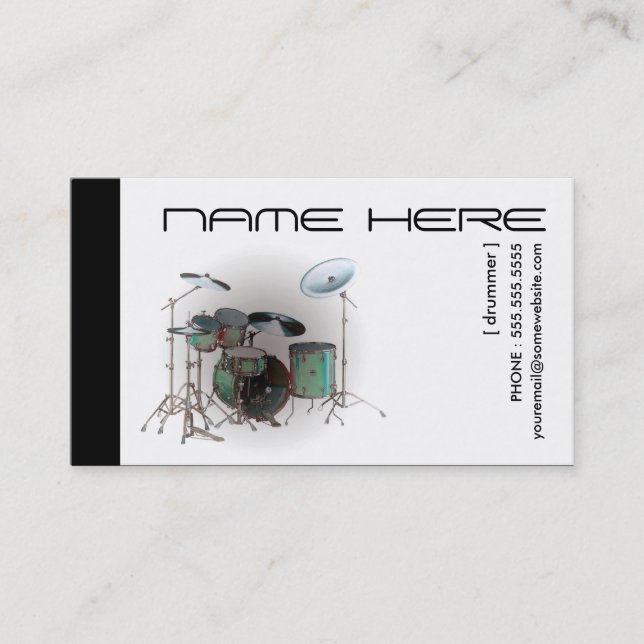refined drums business card (Front)