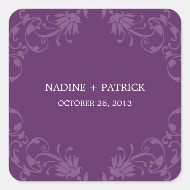 Refined Elegance Favour Sticker or Envelope Seal ( (Front)