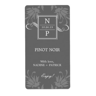 Refined Elegance Wedding Wine Labels