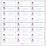 Refined Ginger Jar Red Bow Holiday Cards Address<br><div class="desc">Stylish address labels for Holiday cards or guest address label for party invitations featuring a blue and white watercolor ginger jar decorated with a festive red ribbon. I have holiday cards,  party invitations,  stickers and tags to match this design.</div>