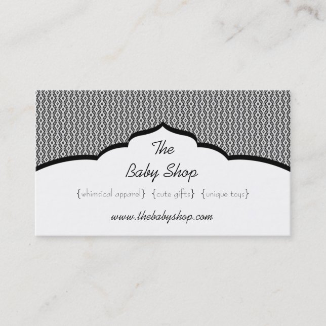 Refined Glam Business Card, Black Card (Front)