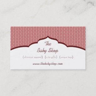 Refined Glam Business Card, Crimson Card