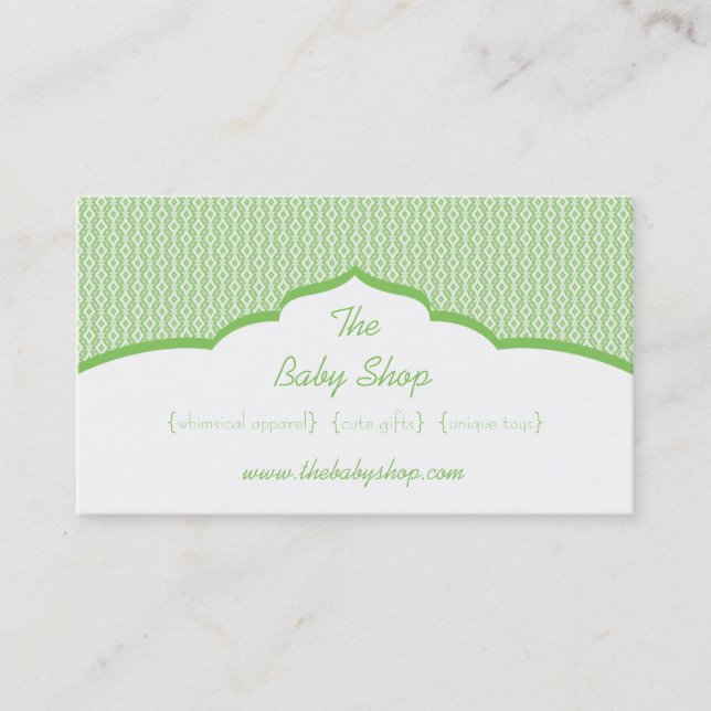 Refined Glam Business Card, Kelly Green Business Card (Front)