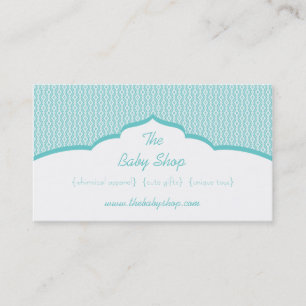 Refined Glam Business Card, Turquoise Card