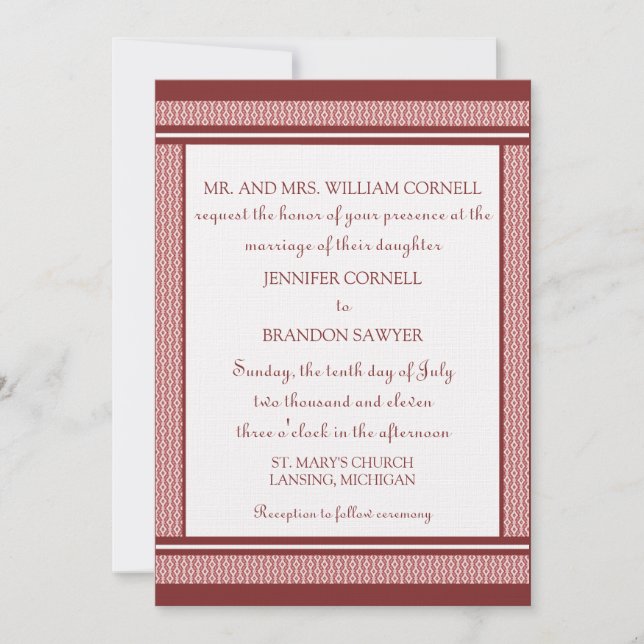 Refined Glam Wedding Invitation (Front)