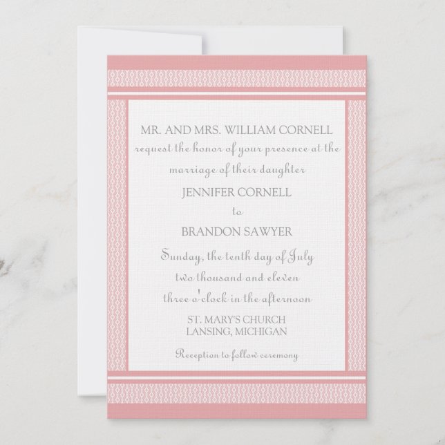 Refined Glam Wedding Invitation (Front)