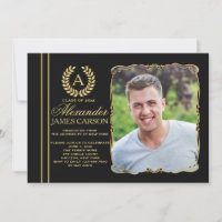 Refined Graduate Photo Graduation Announcement/Inv