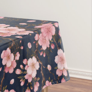 Refined Japanese Sakura Blossom Design Tablecloth