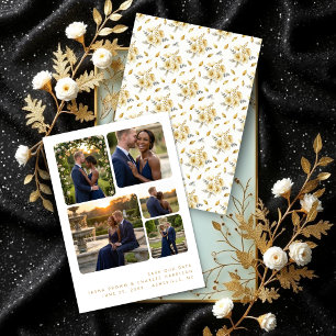 Refined Minimalist 5-Photo Collage Wedding Save The Date
