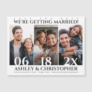 Refined Minimalist Photo Save the Date Magnet