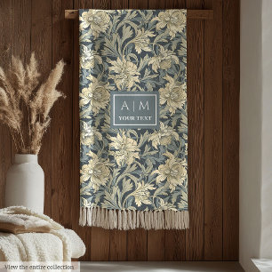 Refined Morris inspired pastel heritage cosy Fleece Blanket