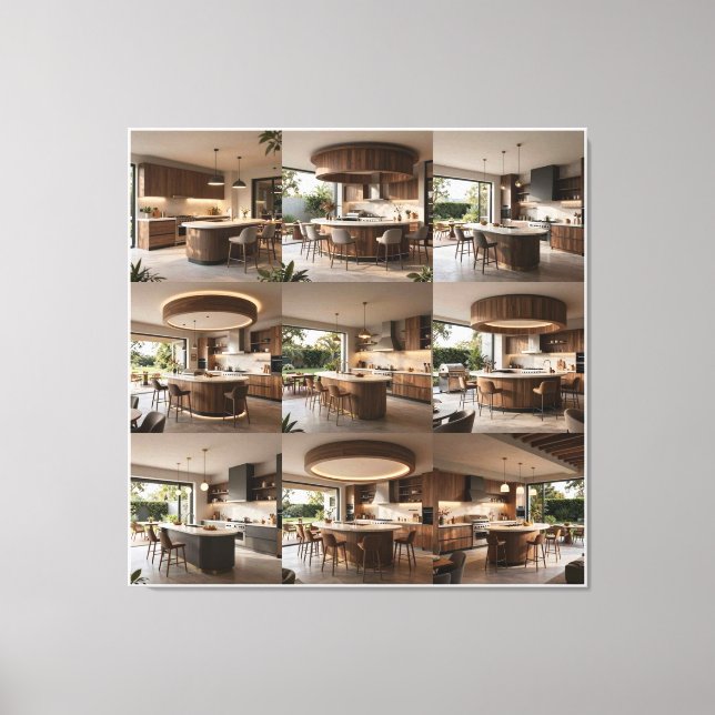 Refined Open-Air Culinary Hall Canvas Print (Front)