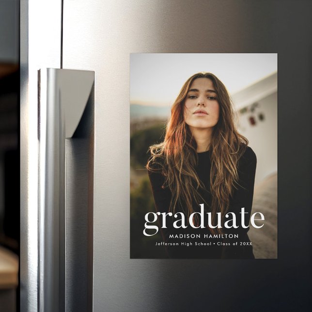 Refined Photo Graduation Announcement Magnet (Creator Uploaded)