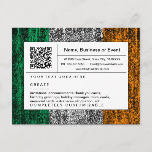 refined QR code : ireland Invitation Postcard