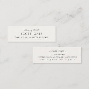 Refined Script Grad Name Card