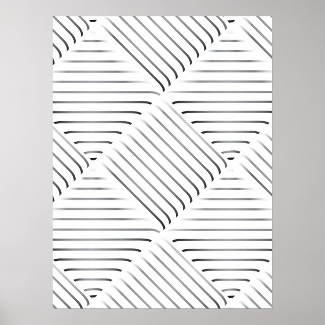 Refined Square Pattern Poster (Front)