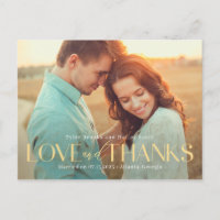 Refined Type EDITABLE COLOR Thank You Postcard