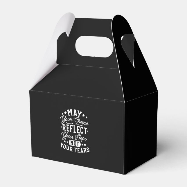 Reflect Hope Not Fear – Motivational Choice Quote Favour Box (Front Side)