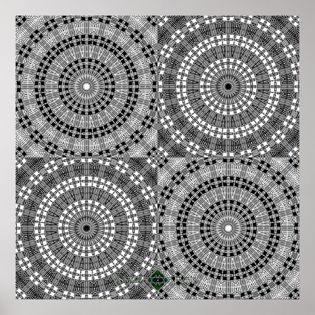 Reflect Mandala Grid Poster (Front)
