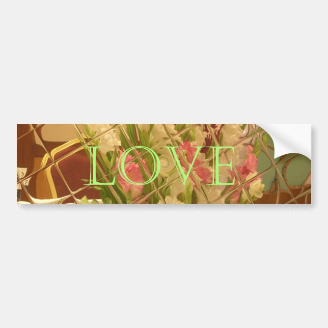 Reflected Blooms Art Print Bumper Sticker (Front)